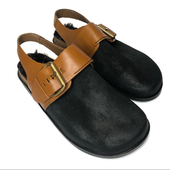 Free People Leather Seattle Slingback Clog New - Picture 2 of 8